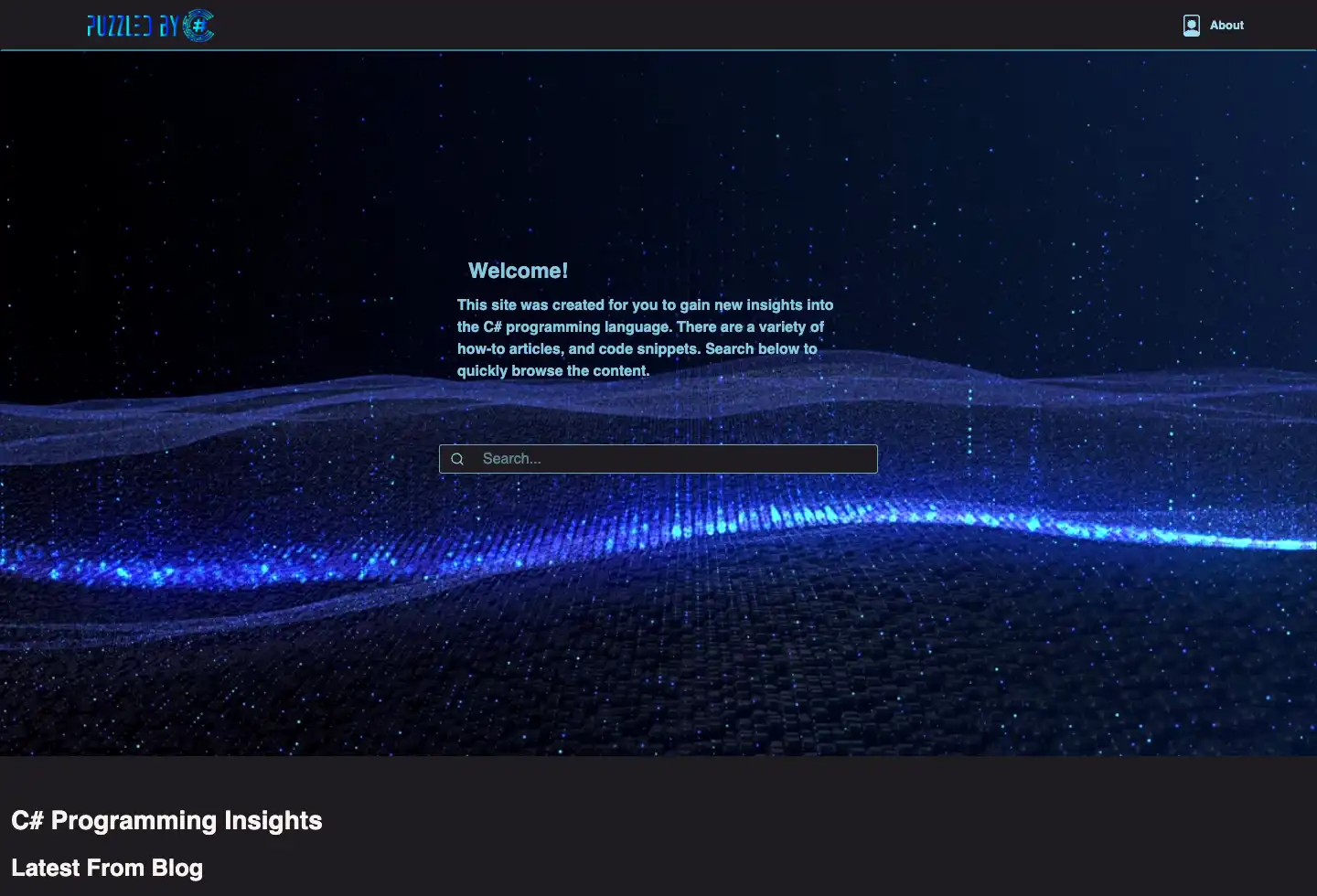 Home Page | Puzzled By C#